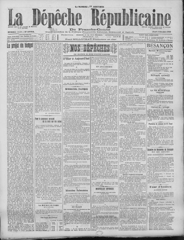 09/10/1924 - La Dépêche républicaine de Franche-Comté [Texte imprimé]