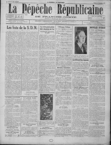 26/11/1931 - La Dépêche républicaine de Franche-Comté [Texte imprimé]
