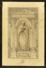 Tombe dans l'église de Thervay-les-Balançon (jura) [dessin] / Paul Mallard del. , [S.l.] : [P. Mallard], [1700-1799]