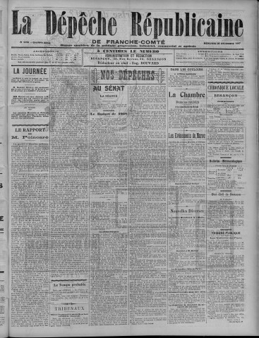 25/12/1907 - La Dépêche républicaine de Franche-Comté [Texte imprimé]