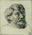 Tête d'un buste antique, dit d'Esope / Jean-Honoré Fragonard , [S.l.] : [J.-H. Fragonard], [1756-1761]