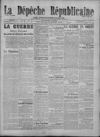 11/03/1916 - La Dépêche républicaine de Franche-Comté [Texte imprimé]