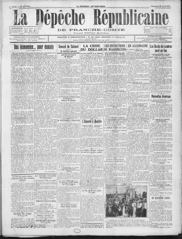 23/04/1933 - La Dépêche républicaine de Franche-Comté [Texte imprimé]