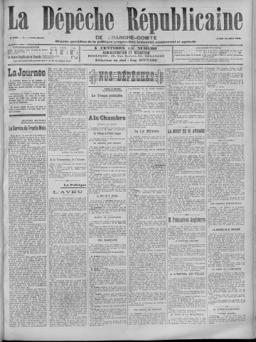 26/06/1913 - La Dépêche républicaine de Franche-Comté [Texte imprimé]