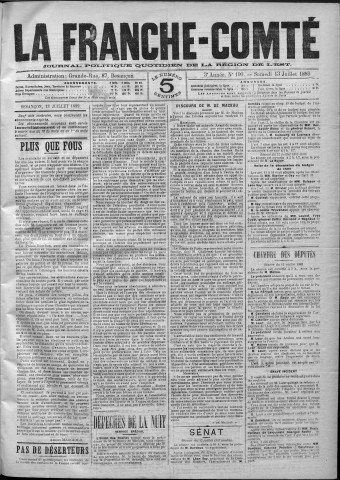 13/07/1889 - La Franche-Comté : journal politique de la région de l'Est