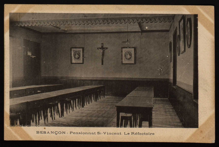 Besançon - Pensionnat St-Vincent. Le Réfectoire [image fixe] , 1897/1903