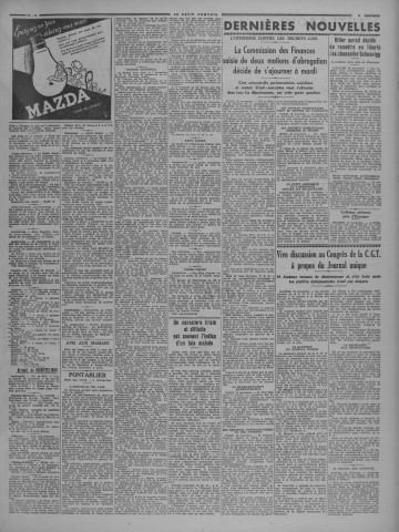 19/11/1938 - Le petit comtois [Texte imprimé] : journal républicain démocratique quotidien