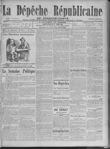 29/03/1908 - La Dépêche républicaine de Franche-Comté [Texte imprimé]