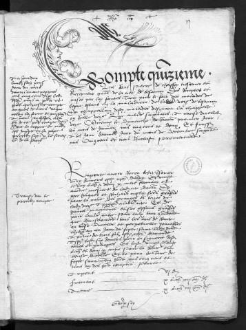 Comptes de la Ville de Besançon, recettes et dépenses, Compte de Pierre de Chaffoy (1er janvier - 31 décembre 1503)
