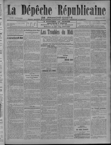 20/06/1907 - La Dépêche républicaine de Franche-Comté [Texte imprimé]