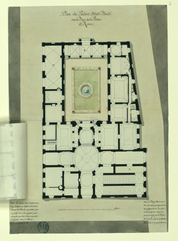 Plan du palais Muti Bussi à Rome / Pierre-Adrien Pâris , [S.l.] : [P.-A. Pâris], [1700-1800]