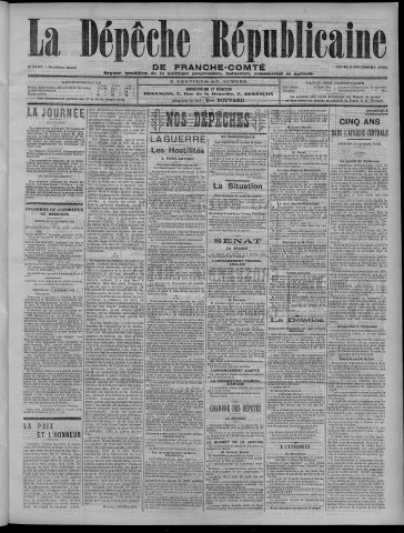 08/12/1904 - La Dépêche républicaine de Franche-Comté [Texte imprimé]