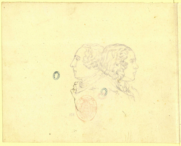 Portraits de Blanchet et de Subleyras (Pierre) [Dessin] , 1750/1799