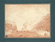 56 - Vue du jet d'eau de la villa Aldobrandini à Frascati , [Rome], [1761]