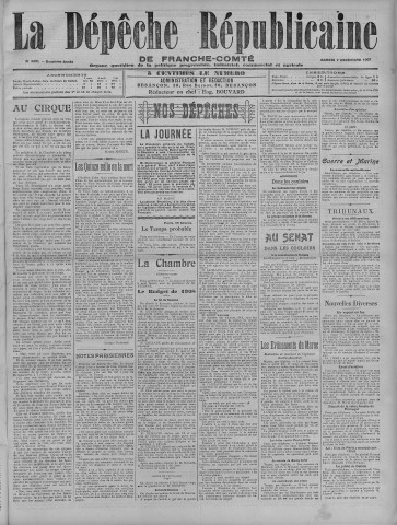 07/12/1907 - La Dépêche républicaine de Franche-Comté [Texte imprimé]