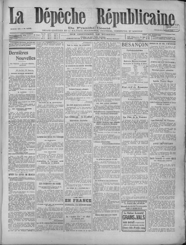 13/07/1919 - La Dépêche républicaine de Franche-Comté [Texte imprimé]