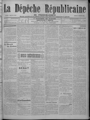 18/01/1910 - La Dépêche républicaine de Franche-Comté [Texte imprimé]