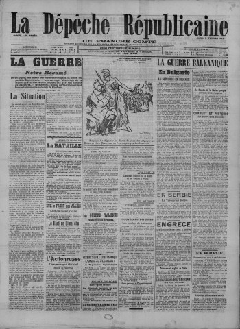 01/02/1916 - La Dépêche républicaine de Franche-Comté [Texte imprimé]