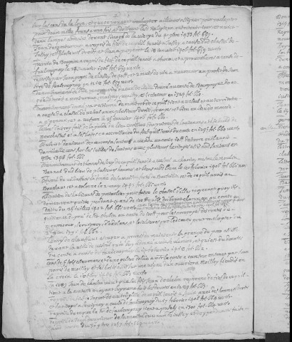Ms Baverel 41 - « Extrait d'un inventaire des chartes du château de Grimont. 1593 »