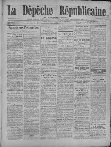 22/06/1919 - La Dépêche républicaine de Franche-Comté [Texte imprimé]