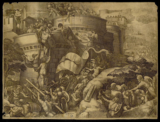 [Scène de bataille] [image fixe] / Nic Vzn aelf formis Romae ; Georguis Pencz pictor nurnberg faciebat anno.m.D.XIXXXIX , 1500?/1550