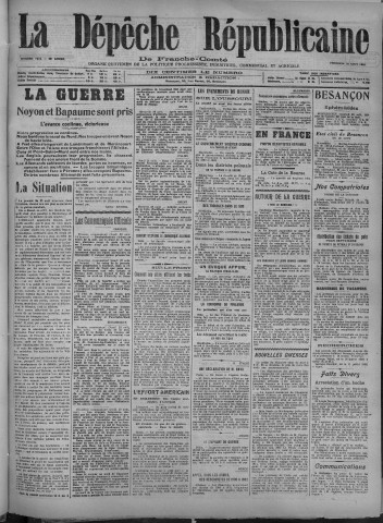 30/08/1918 - La Dépêche républicaine de Franche-Comté [Texte imprimé]