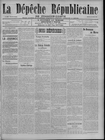 26/03/1907 - La Dépêche républicaine de Franche-Comté [Texte imprimé]
