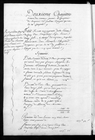 Comptes de la Ville de Besançon, recettes et dépenses, Compte de Ferdinand Pagot (1734)