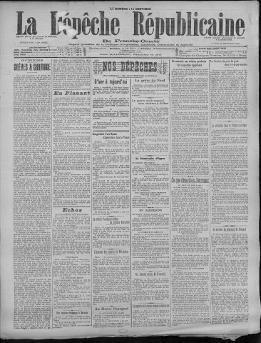 26/09/1921 - La Dépêche républicaine de Franche-Comté [Texte imprimé]