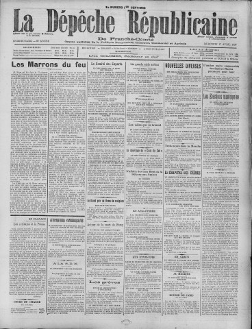 17/04/1929 - La Dépêche républicaine de Franche-Comté [Texte imprimé]
