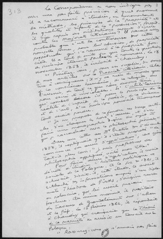 Ms 2915 - Tome III. Papiers de Michel Augé-Laribé se rapportant à l'édition des œuvres complètes de Proudhon chez Rivière