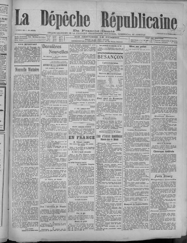 28/11/1919 - La Dépêche républicaine de Franche-Comté [Texte imprimé]