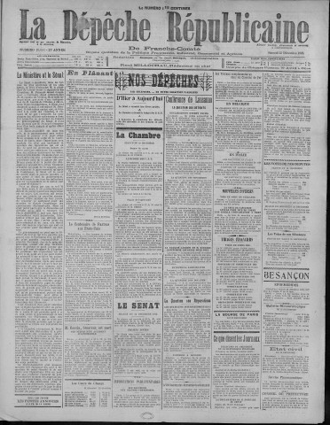 23/12/1922 - La Dépêche républicaine de Franche-Comté [Texte imprimé]