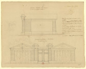 Hôtels Tassin de Villiers et Tassin de Moncourt, à Orléans. Deux élévations de portes d'entrée / Pierre-Adrien Pâris , [S.l.] : [P.-A. Pâris], [1791]
