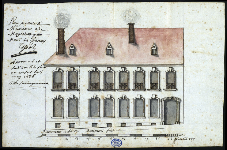 Demande de travaux de Mme De Cernay-Perrenot Grande Rue, 1736 (DD2).