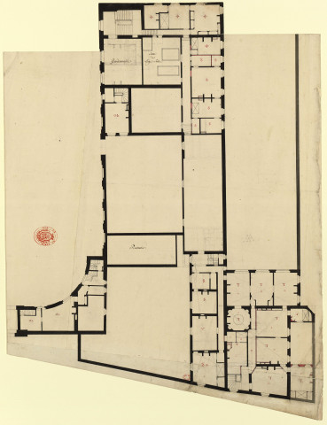 Plan d'un palais [Dessin] , 1750/1799