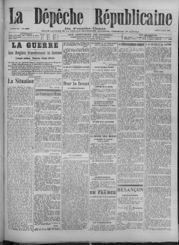 31/08/1918 - La Dépêche républicaine de Franche-Comté [Texte imprimé]