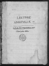 Ms Chiflet 183 - « Lecture spirituelle », par Jules Chiflet, abbé de Balerne