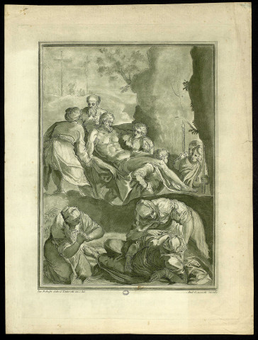 [La mise au tombeau] [image fixe] / Iac. Robusti detto il Tintoretto inv: e del. ; And. Scacciati incide , 1745/1771