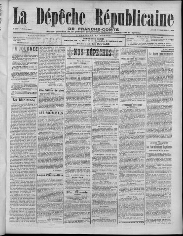 02/11/1905 - La Dépêche républicaine de Franche-Comté [Texte imprimé]
