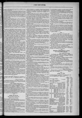 19/11/1878 - L'Union franc-comtoise [Texte imprimé]