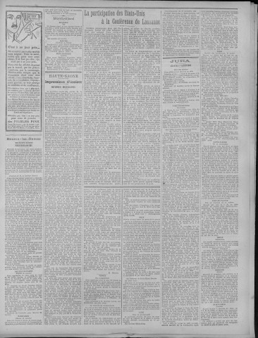 25/11/1922 - La Dépêche républicaine de Franche-Comté [Texte imprimé]