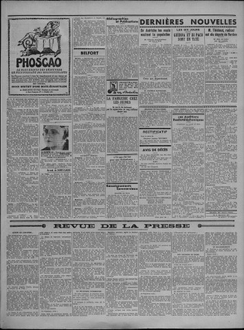 19/03/1934 - Le petit comtois [Texte imprimé] : journal républicain démocratique quotidien