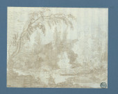 Rivière et personnages parmi des bosquets , [France], [vers 1770]