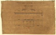 Maison de M. de la Rivière, trésorier de la colonie à Cayenne [image fixe] : élévation d'une façade du côté de l'entrée / [Pierre-Adrien Pâris] , 1750/1799