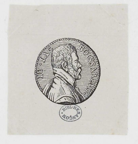[Buste, profil à droite, en médaillon ovale de Jean-Jacques Boissard] : Io. Iac. Boissardus [image fixe]  : , 1500/1600