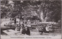 Restaurant Pauset-Fleuret, à Velotte près Besançon - Le Parc. [image fixe] , Besançon : Etablissements C. Lardier - Besançon (Doubs), 1914/1930