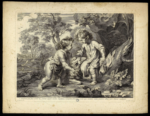 [Le Christ et saint Jean-Baptiste enfants] [image fixe] / P.P. Rubbens delin ; corn. Galle excudit , 1635/1678
