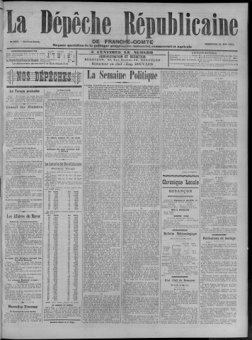 21/05/1911 - La Dépêche républicaine de Franche-Comté [Texte imprimé]