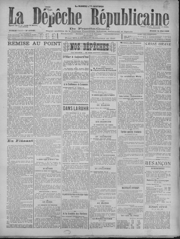 15/05/1923 - La Dépêche républicaine de Franche-Comté [Texte imprimé]